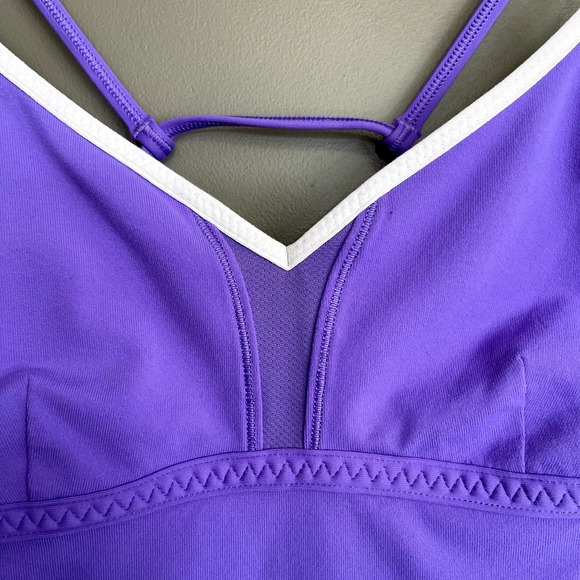 Lululemon Live Lightly Tank in Power Purple White Size 6 Gym‎ Athletic Sporty - Picture 10 of 16